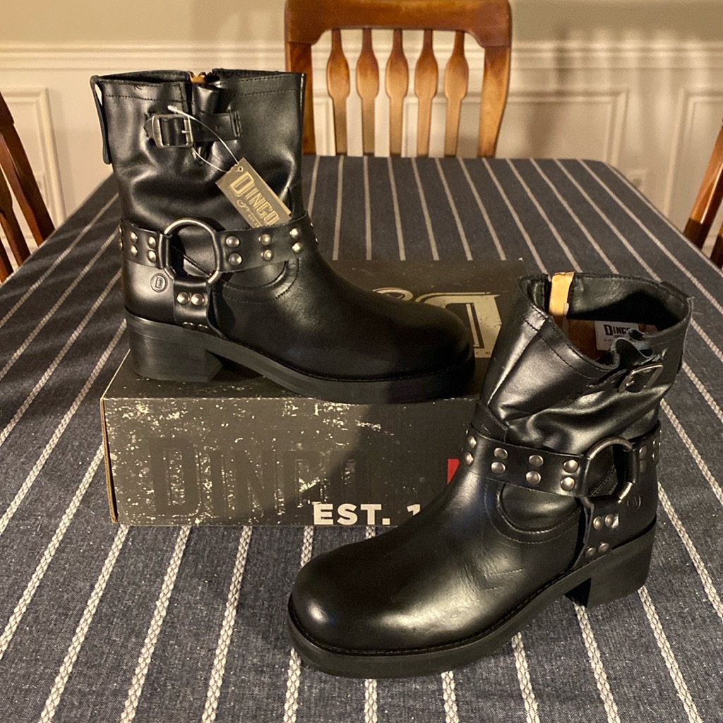 Dingo Boots Womens Black Leather Asst.Sizes New